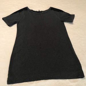 Loft knit dress with lace detail sleeve